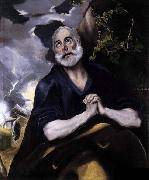 GRECO, El St Peter in Penitence oil painting on canvas